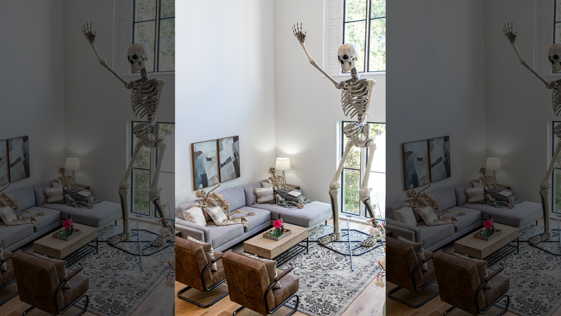 Skeleton inside home for sale